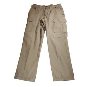 Duluth Trading Co Mens Heavy Duty Cargo Khakis 37 by 34